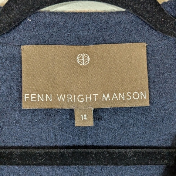 Fenn Wright Manson Merino Wool Navy Blue Blazer Size L/XL - Picture 4 of 5